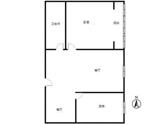 强舜铭城1室2厅1卫户型图