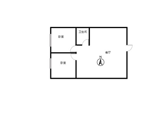 京东商贸城2室1厅1卫户型图