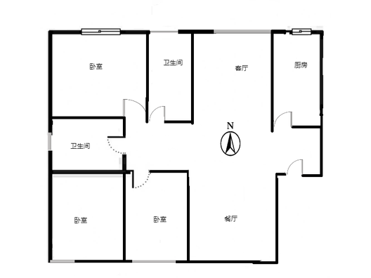 翡翠城（涿郡东区）3室2厅2卫户型图