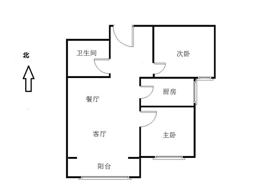 K2狮子城2室2厅1卫户型图