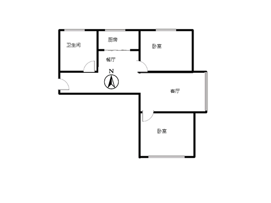 香邑溪谷一期2室2厅1卫户型图