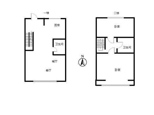 新加坡花园2室2厅2卫户型图