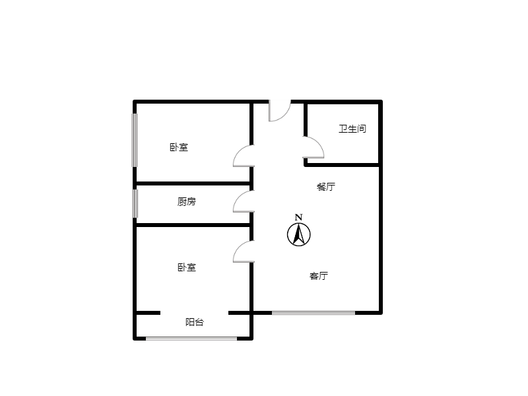 宏远碧罗湾2室2厅1卫户型图