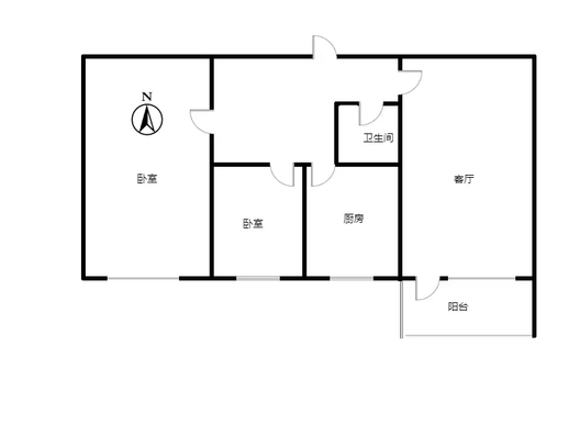 仁和小区2室1厅1卫户型图