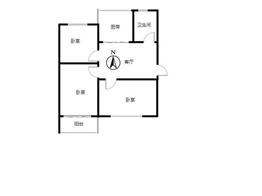 老财政局家属院3室1厅1卫户型图