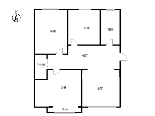 宏远二号院3室2厅1卫户型图