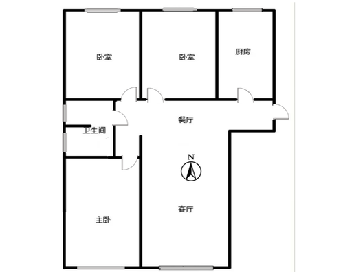三利中和城二期东区(C区）3室2厅1卫户型图