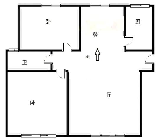 祥云瑞景2室2厅1卫户型图