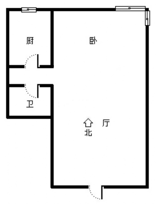 天保郦景1室1厅1卫户型图