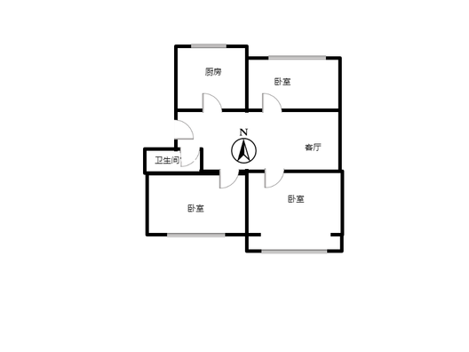 晨光小区3室1厅1卫户型图