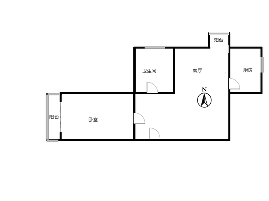 汇元尚品1室1厅1卫户型图