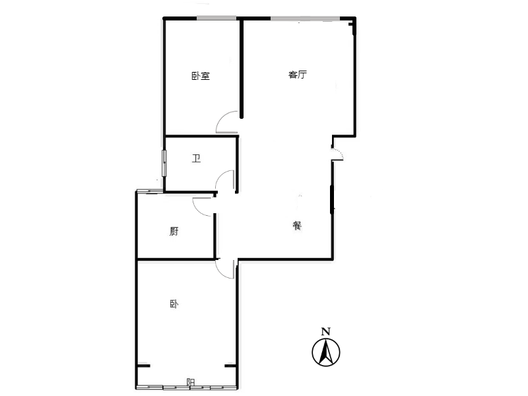 祥云里2室2厅1卫户型图