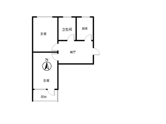 研制厂小区2室1厅1卫户型图