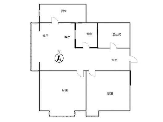 翡翠城（涿郡东区）3室2厅1卫户型图