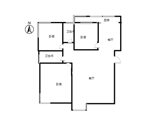 研制厂小区3室2厅1卫户型图