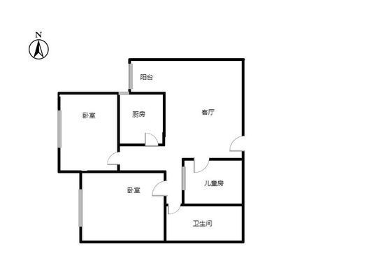 强舜铭城3室1厅1卫户型图