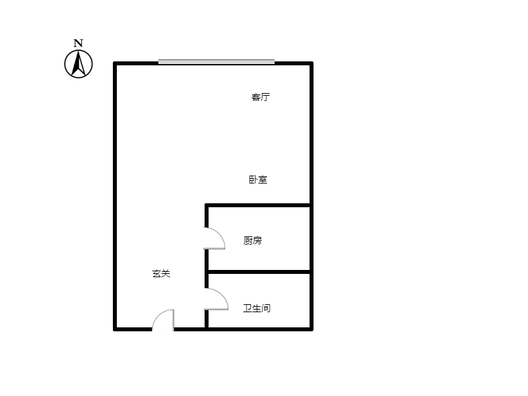 京第银座1室1厅1卫户型图