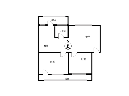 怡安小区2室2厅1卫户型图