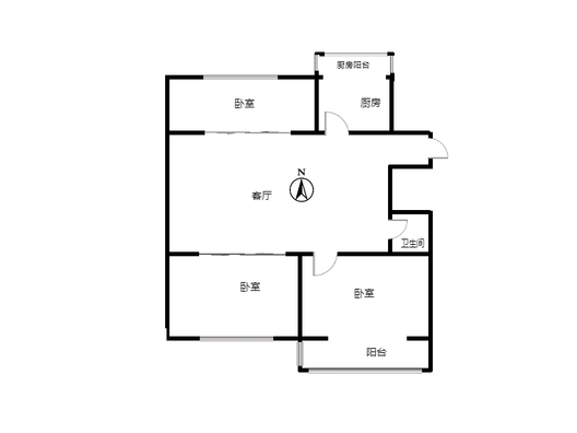 仁和小区3室1厅1卫户型图