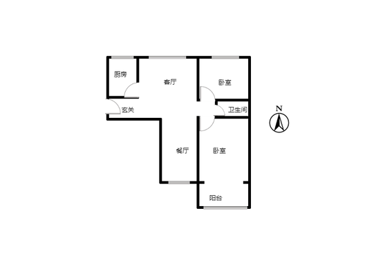 北新家园（锦绣范阳）3室2厅1卫户型图