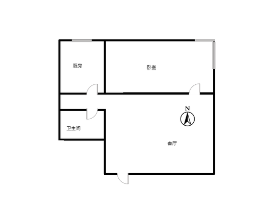 天保郦景1室1厅1卫户型图