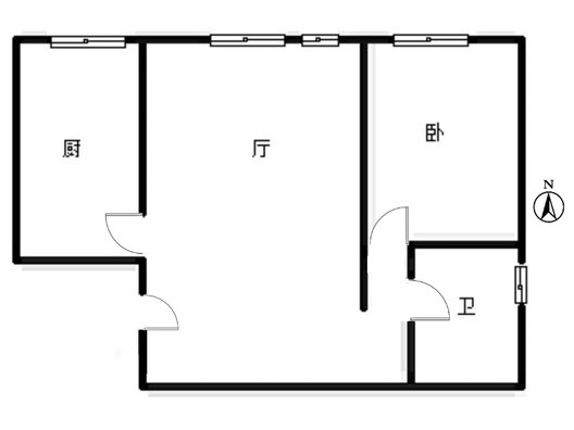 凯兴花园（悦享城）1室1厅1卫户型图
