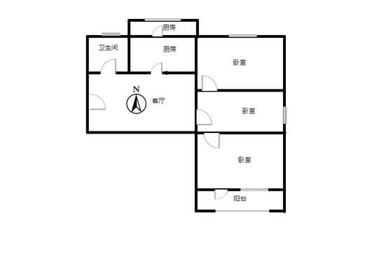 华丰小区3室1厅1卫户型图