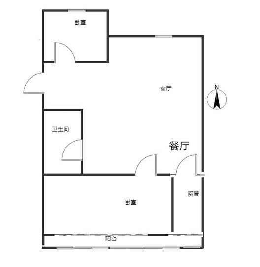 范阳小区2室2厅1卫户型图