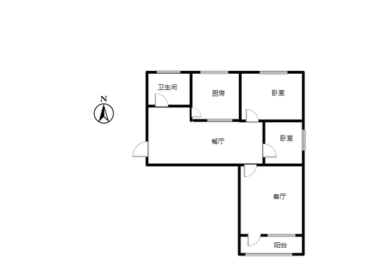 仁和小区2室2厅1卫户型图