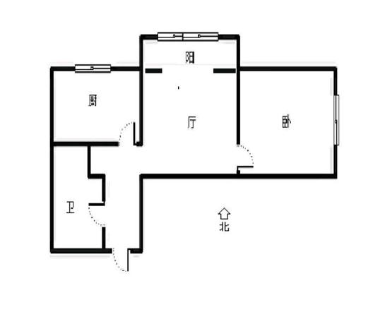 K2狮子城1室1厅1卫户型图