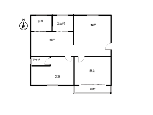 华丰小区2室2厅2卫户型图