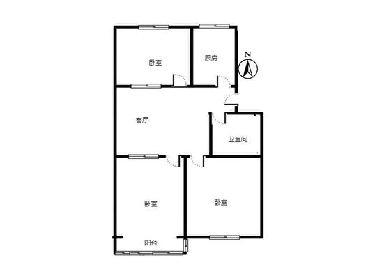 晨光小区3室1厅1卫户型图