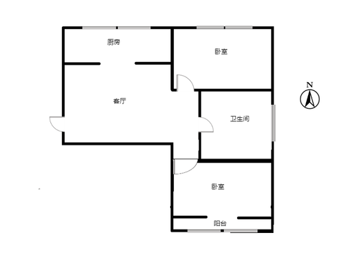 水榭春天2室1厅1卫户型图