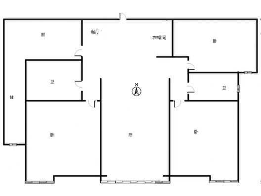 金品时代3室2厅2卫户型图