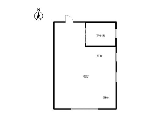 惠友钻石广场（AB座）1室1厅1卫户型图