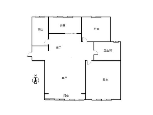 祥云瑞景3室2厅1卫户型图