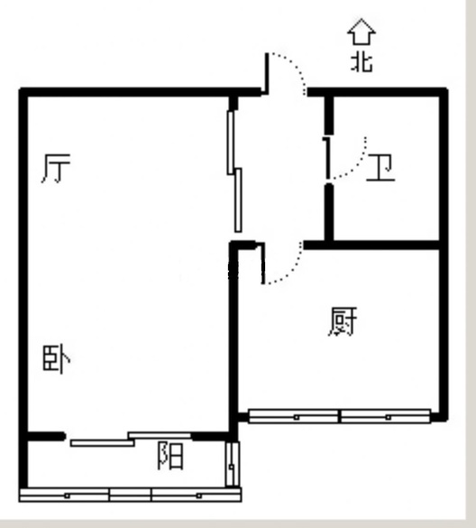 宏远景园1室1厅1卫户型图
