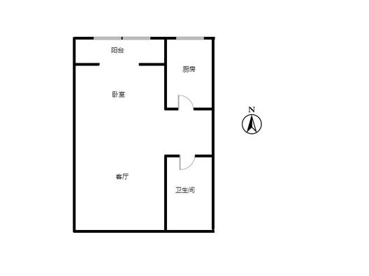 金阳瑞景1室1厅1卫户型图