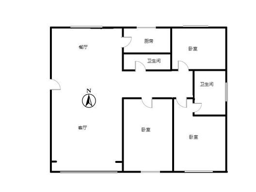 团结小区3室2厅2卫户型图