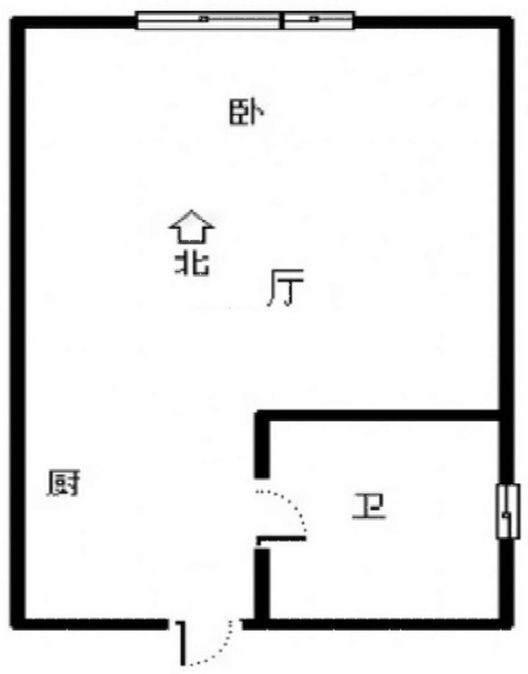 京第银座1室1厅1卫户型图