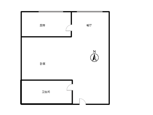 名流美域1室1厅1卫户型图