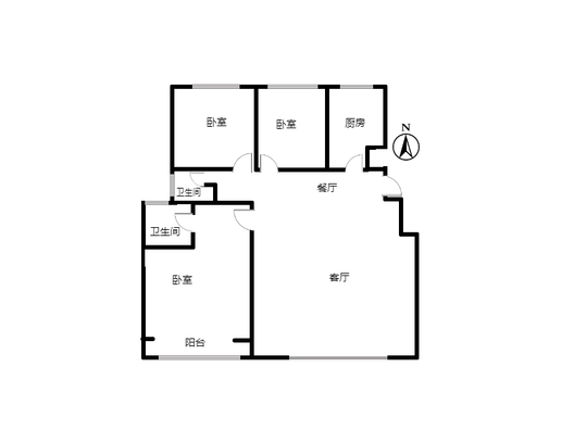 学府澜湾二期3室2厅2卫户型图