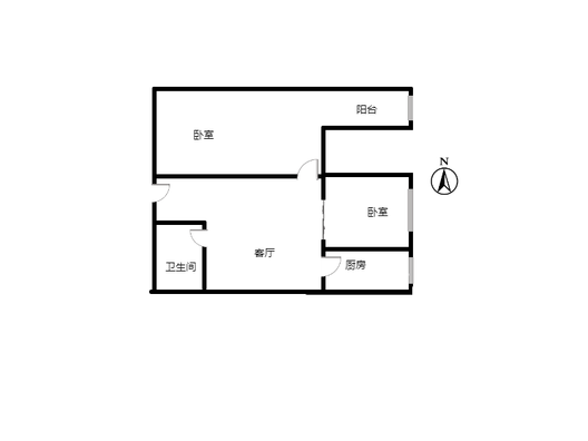 弘德缘（豪门庄园三期）2室1厅1卫户型图