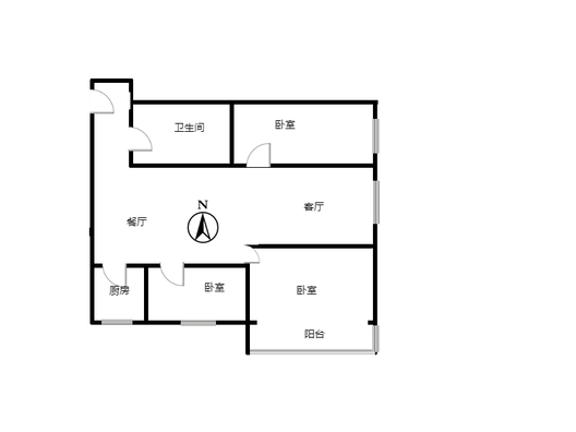 仁和小区3室2厅1卫户型图