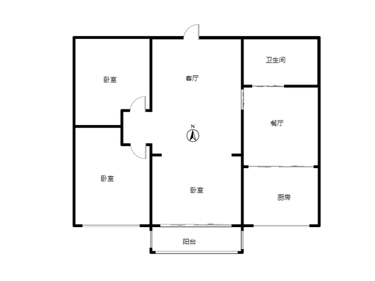 联合小区3室2厅1卫户型图