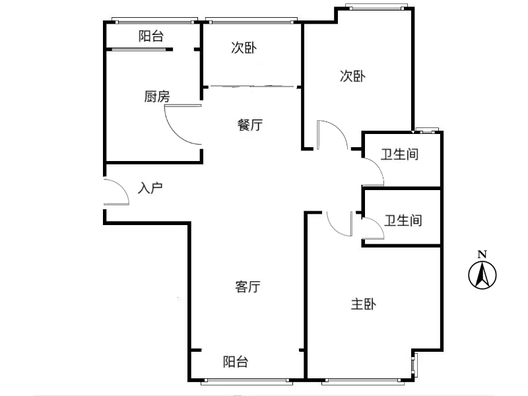 君临天下御景园3室2厅2卫户型图