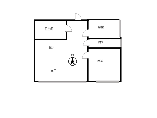 公园壹号2室2厅1卫户型图
