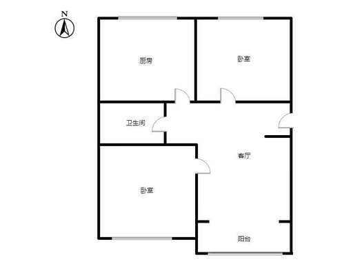 研制厂小区2室1厅1卫户型图