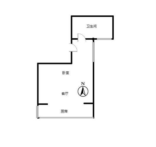 凯兴花园（悦享城）1室1厅1卫户型图