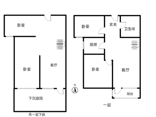 北京城建德信御府3室2厅1卫户型图